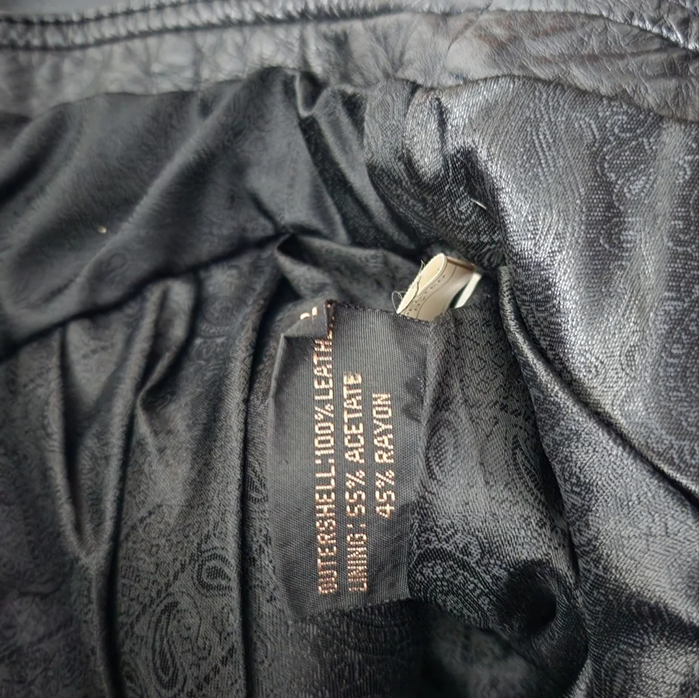 Vintage G-III Leather Jacket 80s Womens Size M Genuine Leather RARE Goth Biker